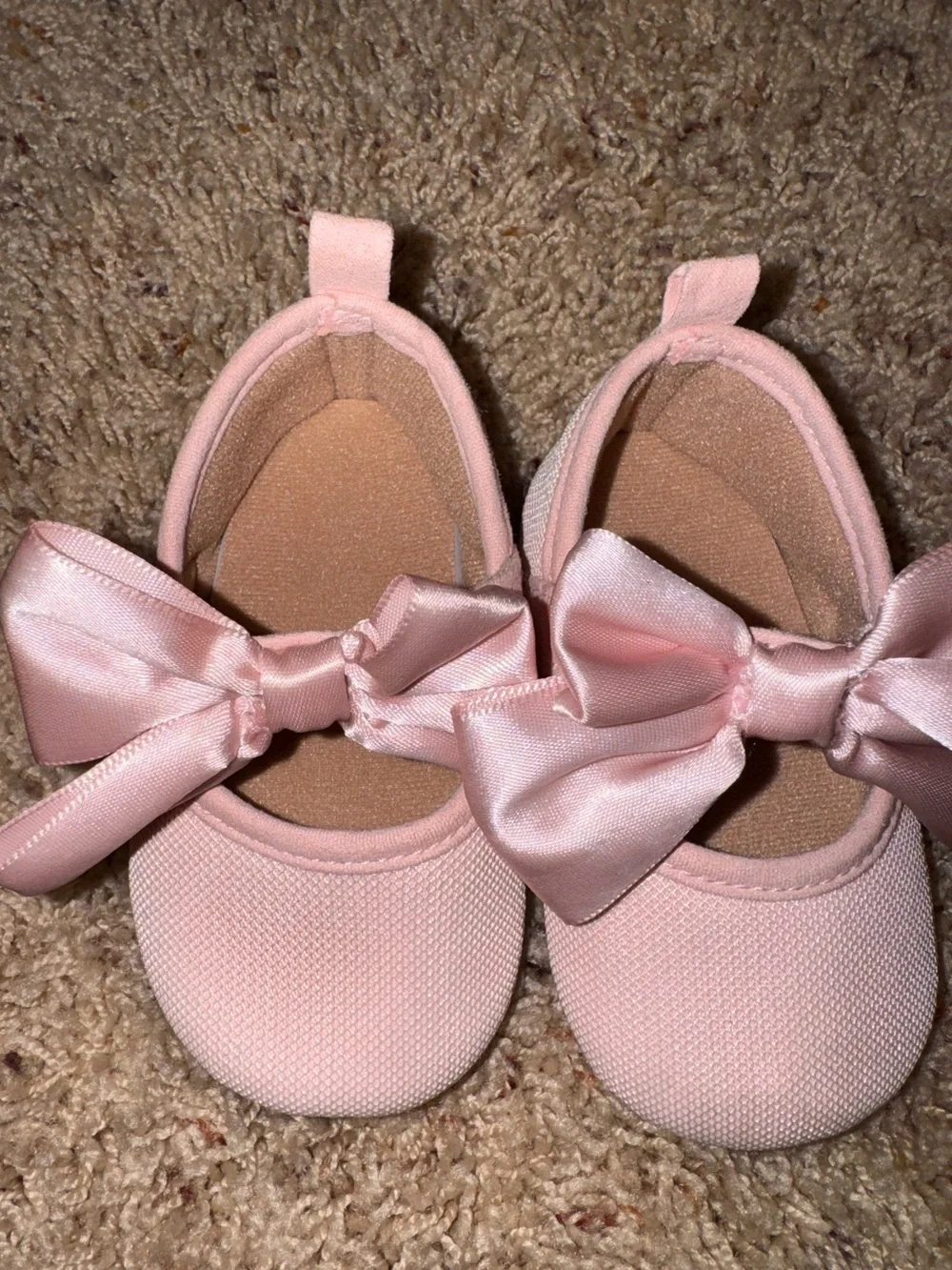Cat & Jack Light Pink Bow Baby Ballet Flats